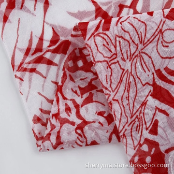Newest design printed chiffon fabric